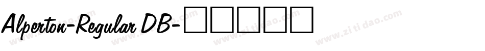 Alperton-Regular DB字体转换